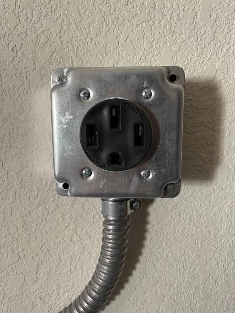 NEMA 14-50 outlet installed for Electrical Panel Upgrade in Pamelia